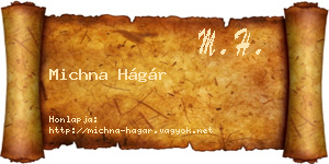 Michna Hágár névjegykártya